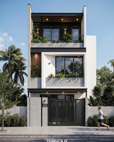  Nhà Phố Hiện Đại Đón Ánh Sáng Tự Nhiên | Lumi House 